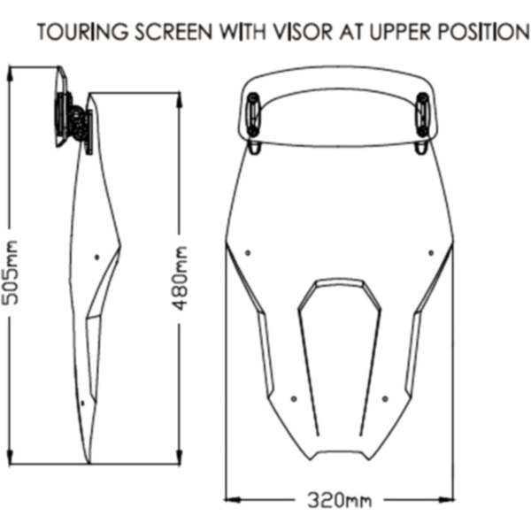 Touringscheibe Visor Puig 3819H