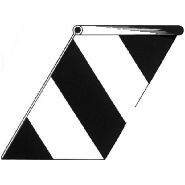 Warnmarkierung ohne Halter rechts