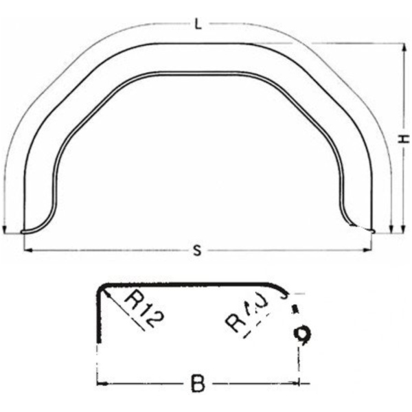 Kotflügel Anhänger verzinkt HM201212