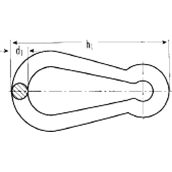 Karabinerhaken verzinkt.50X5