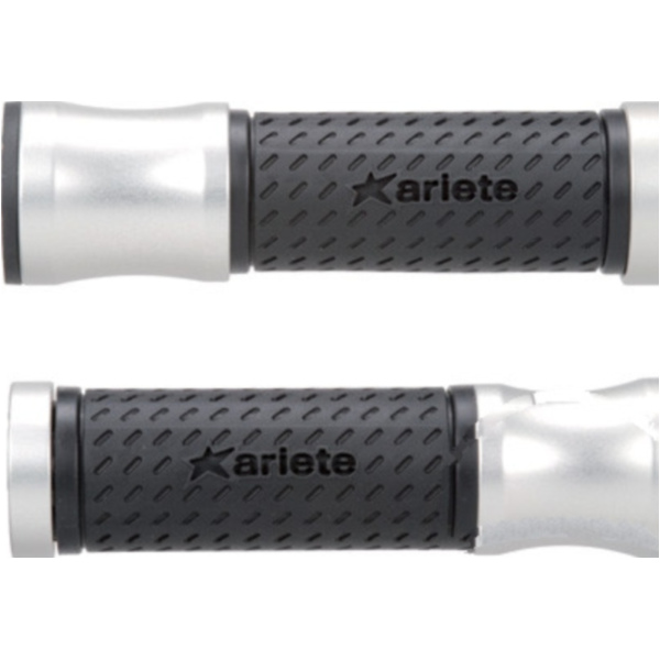 Lenkergriffe Griffgummi alu silber