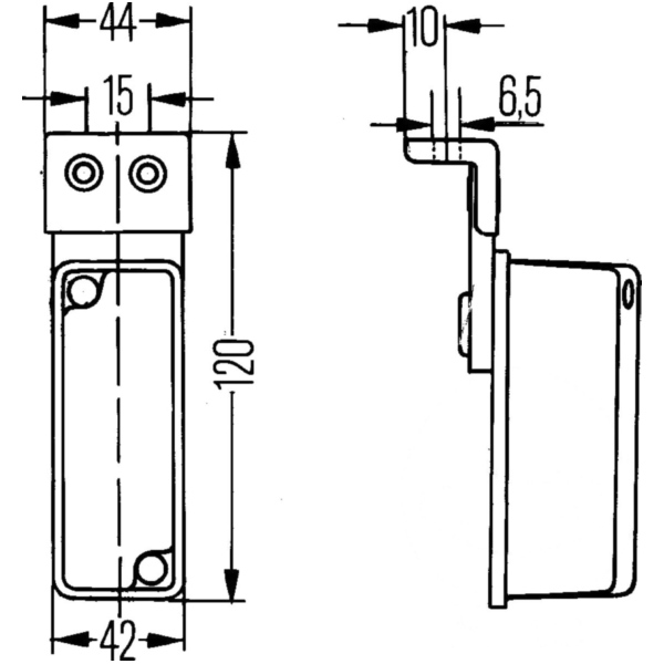 Umrissleuchte seitlich
