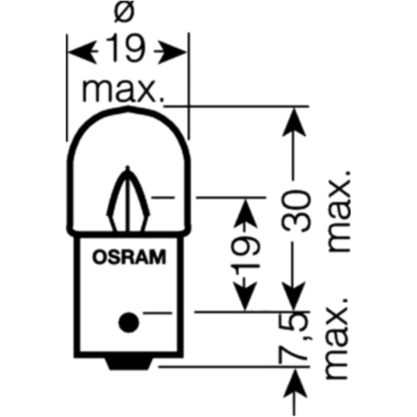 Lampe 24V10W BA15S 2er Blister