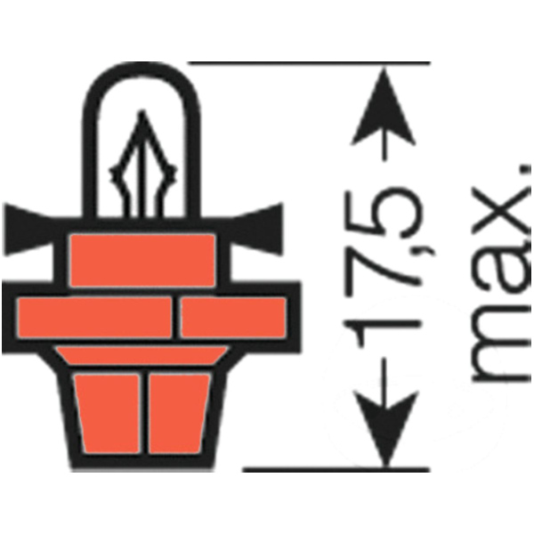 Lampe 12V1.12W BX8.4D