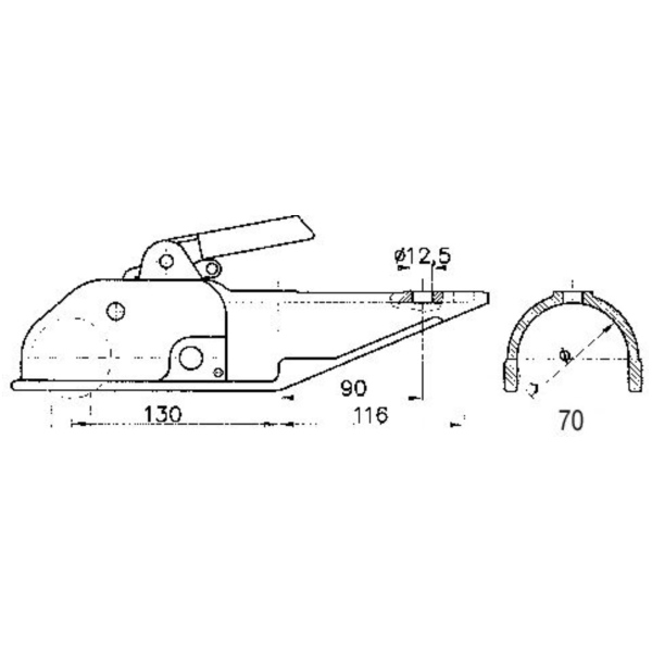 Kupplung Kugel 3000 kg