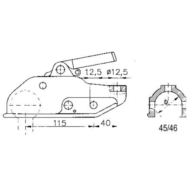 Kugelkopfkupplung Auflaufbremse 1732199