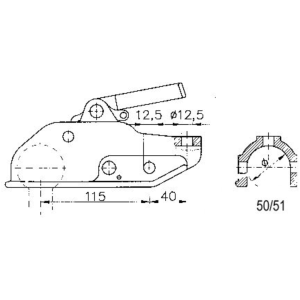 Kugelkopfkupplung Auflaufbremse 1732200