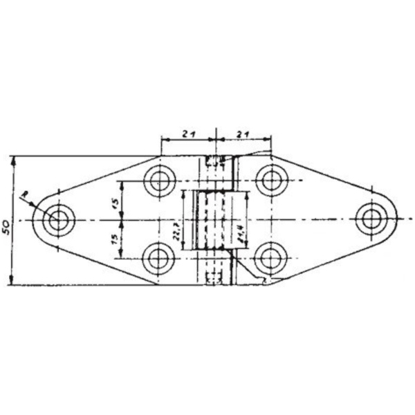 SCHARNIER Universal 70/70 mm verzinkt