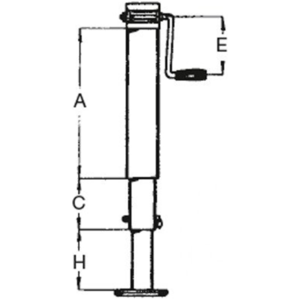 Stützfuss mit Kurbel