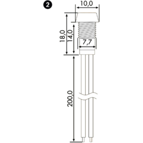 Kontrollleuchte LED blau