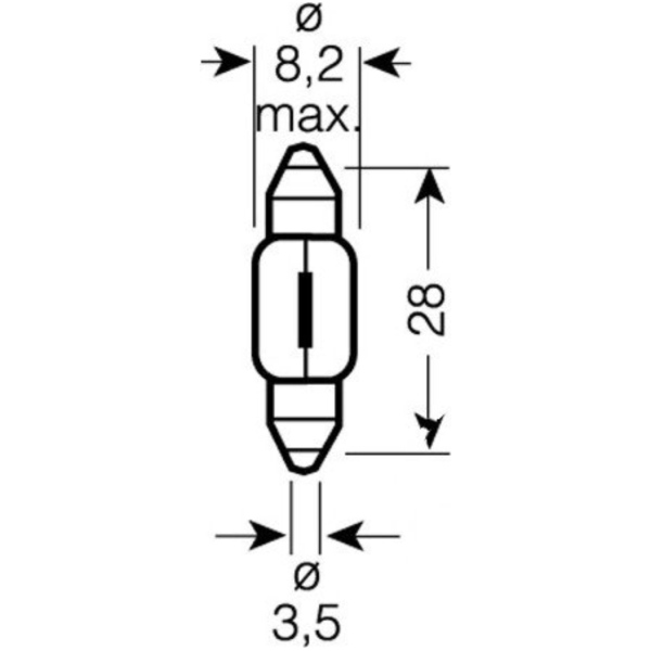 Lampe 12V3W SV7-8 Soffitte