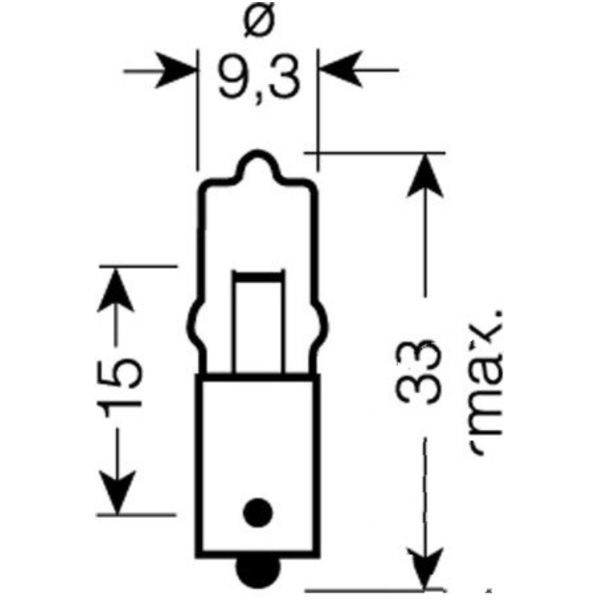 Lampe 12V5W BA9S 2er Blister
