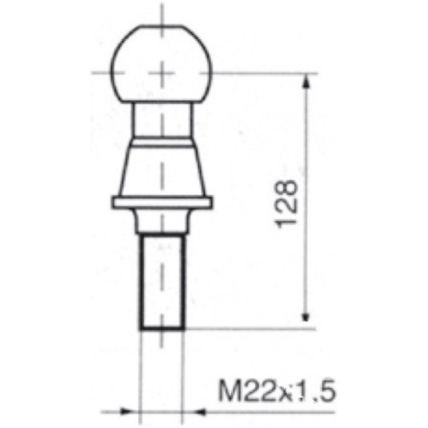 Kugel M Gewindeschaft 50 mm