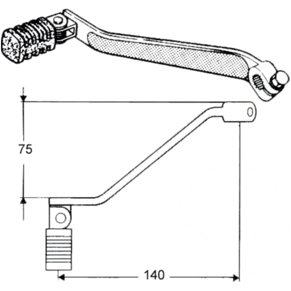 Fussschalthebel schwarz 7250