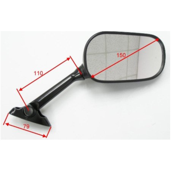 Spiegel schwarz links JMP BA19S0009BL