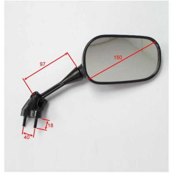 Spiegel schwarz rechts JMP BA19K0032BR