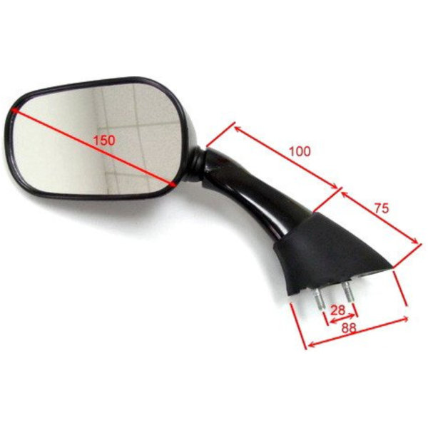 Spiegel schwarz links JMP BA19Y0021BL