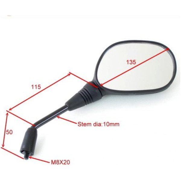 Spiegel schwarz links JMP BA19H0037BL