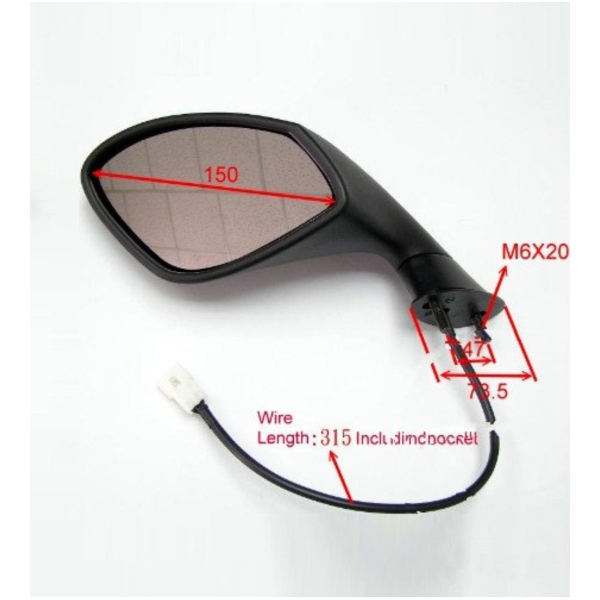 Spiegel schwarz links JMP BA19A0012BL