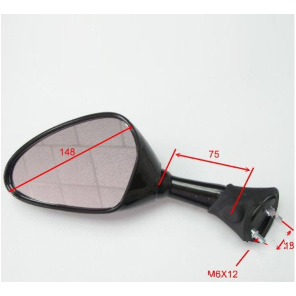 Spiegel schwarz links JMP BA19H0041BL