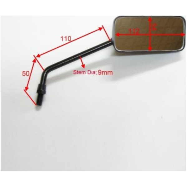 Spiegel schwarz Universal rechts JMP