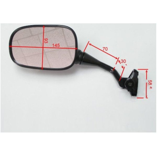 Spiegel schwarz links JMP BA19H0036BL