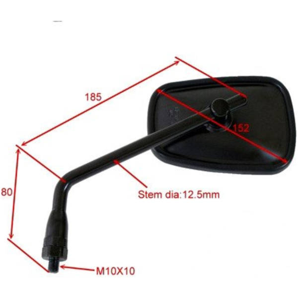 Spiegel schwarz links JMP BA19K0024BL