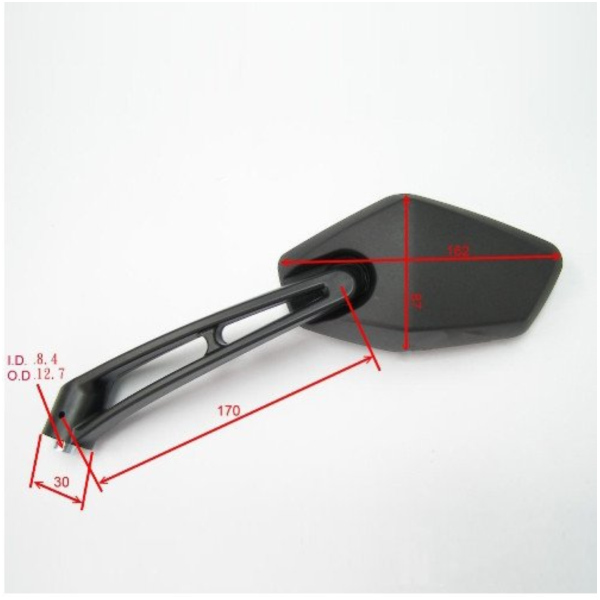 Spiegel schwarz rechts JMP BA19A0002BR