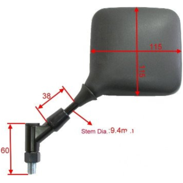 Spiegel schwarz links JMP BA19S0027L