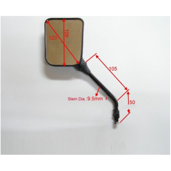 Spiegel schwarz Universal rechts JMP BA19U0015BR