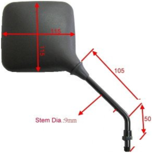 Spiegel schwarz links/rechts JMP BA19H0012