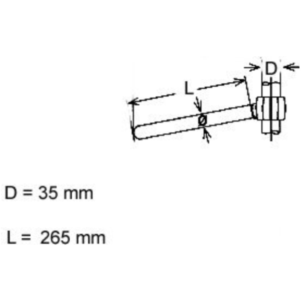 Lenker Stahl chrom 22MM Fehling 7995
