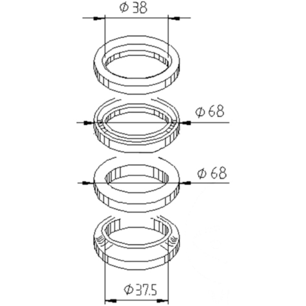 Lenkkopflager Satz 6020