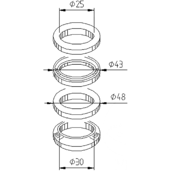 Lenkkopflager Satz 6101