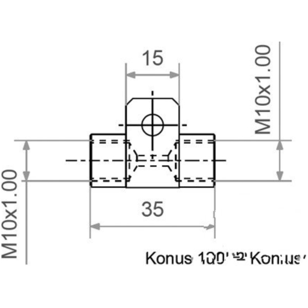 2-Wege Verteiler geschraubt gerade