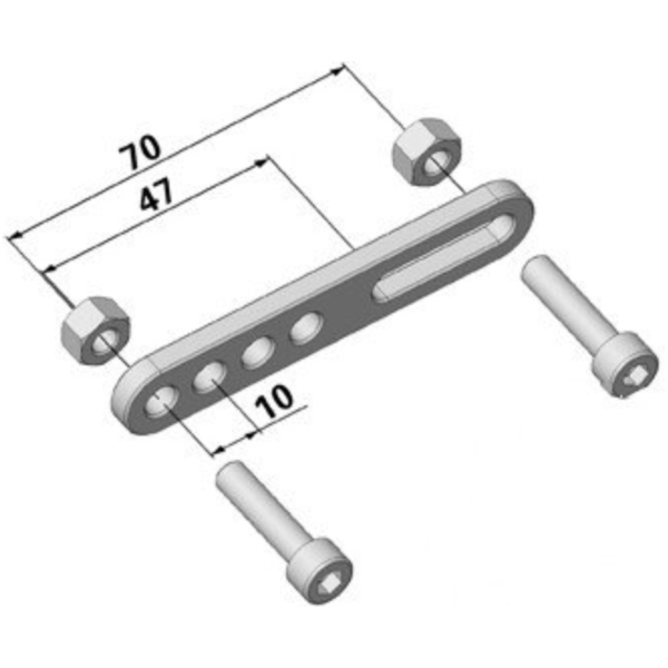 Adapter Bremsflüssigkeitsbehälter silber TRW