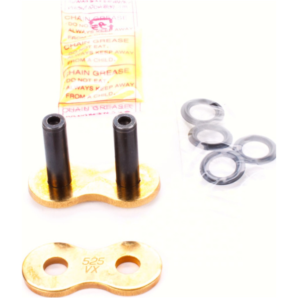 Motorradkette, Antriebskette Kette X-Ring verstärkt VX, 525, 126, G&B mit Hohlnietschloß / nutzbar bis 96kW (130PS) / bis 1000ccm