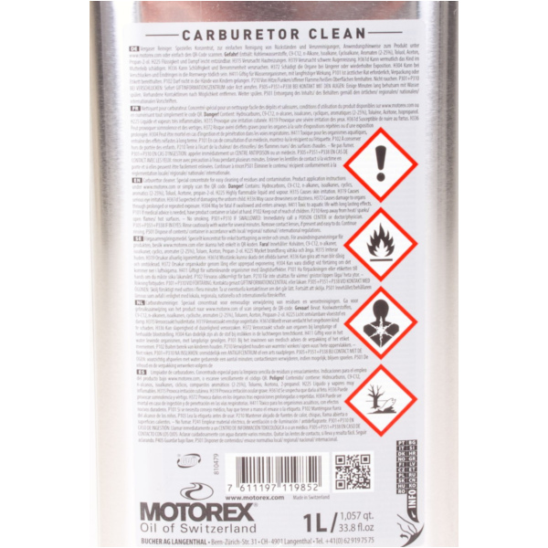 Vergaserreiniger - Carb Cleaner 1L. (ehemals Shell Carb cleaner) jetzt Motorex