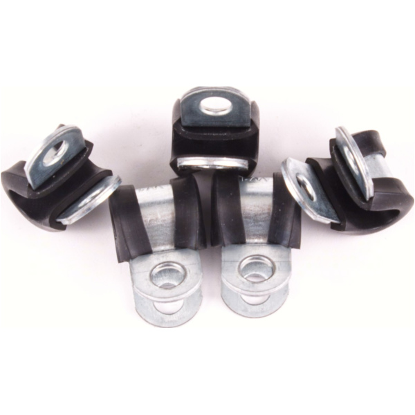 Schraubrohrschelle, Befestigungsschelle Rohrschelle gummiert 8mm (5 Stück)