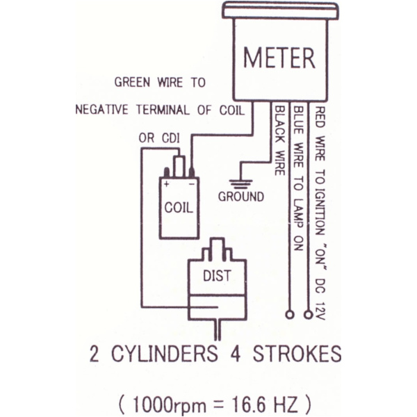 Umdrehungsmesser, Tourenzähler Drehzahlmesser universal D60mm
