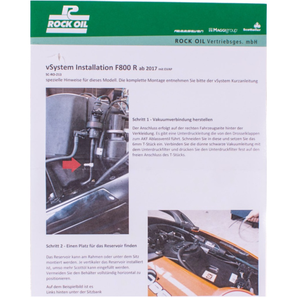 V-System Spezial für BMW F 800 R ab 2017