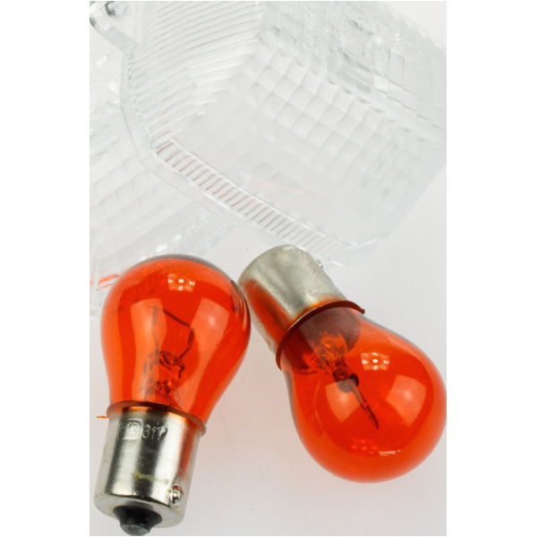 Blinkerglas KLAR/BIRNE ORANGE, PAAR Vergl. Nr. 23048-1068, E-GEPR.