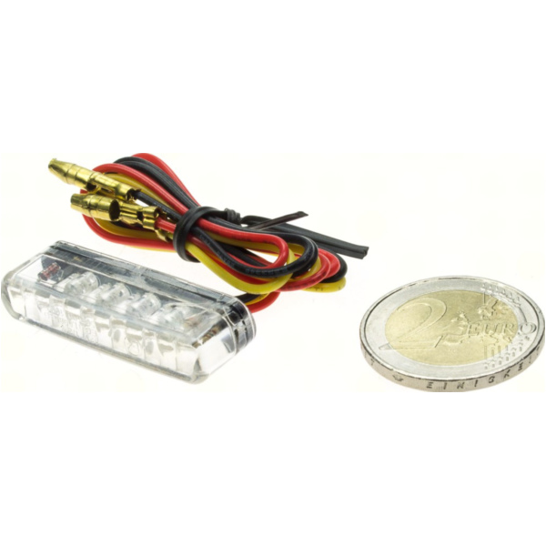 SHIN YO LED-Rücklicht SHORTY, klares Glas, E-gepr.