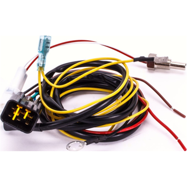 Geschwindigkeitsmesser, Anzeigeeinheit ACE-2901AP Motorrad und Quad / ATV Drehzahlmesser mit Temperaturanzeige und 6 Kontrollleuchte Alu-poliert