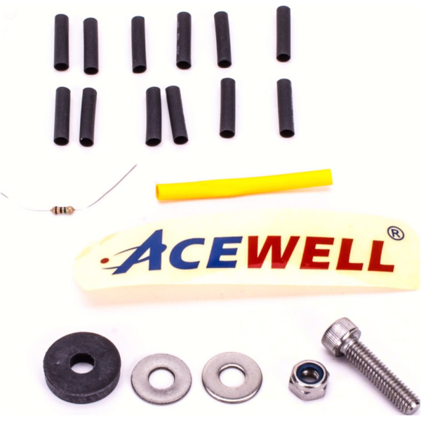 Geschwindigkeitsmesser, Anzeigeeinheit ACE-2901AP Motorrad und Quad / ATV Drehzahlmesser mit Temperaturanzeige und 6 Kontrollleuchte Alu-poliert