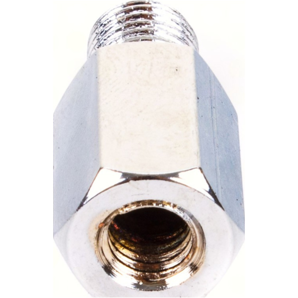 Lenkerspiegel Spiegeladapter 10mm Aussengewinde(Steigung 125) / 8mm Innengewinde (Spiegel) chrom Rechtssgewinde