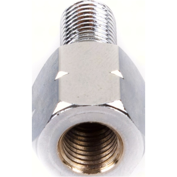 Lenkerspiegel Spiegeladapter chrom 10mm rechtsge. Außen auf 10mm Linksge. Innen