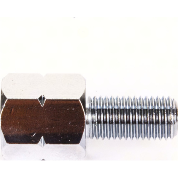 Lenkerspiegel Spiegeladapter chrom 10mm rechtsge. Außen auf 10mm Linksge. Innen