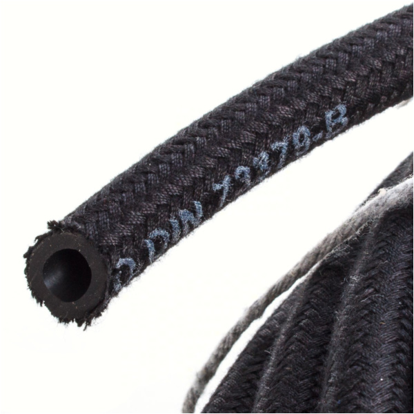 Geiwiz Kraftstoffschlauch mit Textilgeflecht Typ B schwarz - 7,5 x 12,5 - 1 Meter TYP B schwarz - 1m
