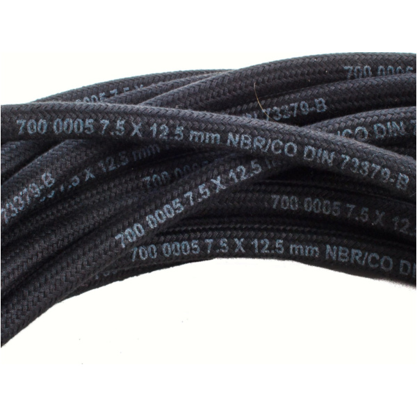 Geiwiz Kraftstoffschlauch mit Textilgeflecht Typ B schwarz - 7,5 x 12,5 - 1 Meter TYP B schwarz - 1m